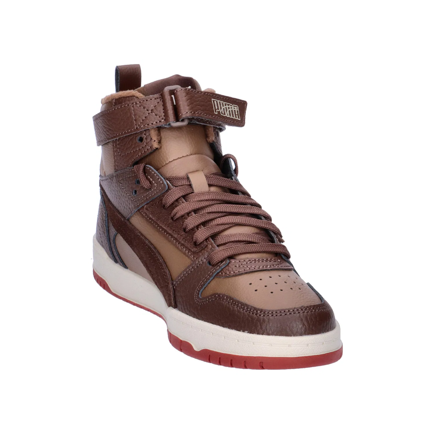 Детские кроссовки с кожаным верхом RBD Game WTR Jr Puma, Braun — фото 2