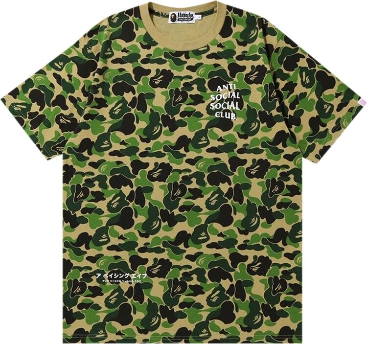 

Футболка BAPE x Anti Social Social Club ABC Camo Tee 'Green', зеленый