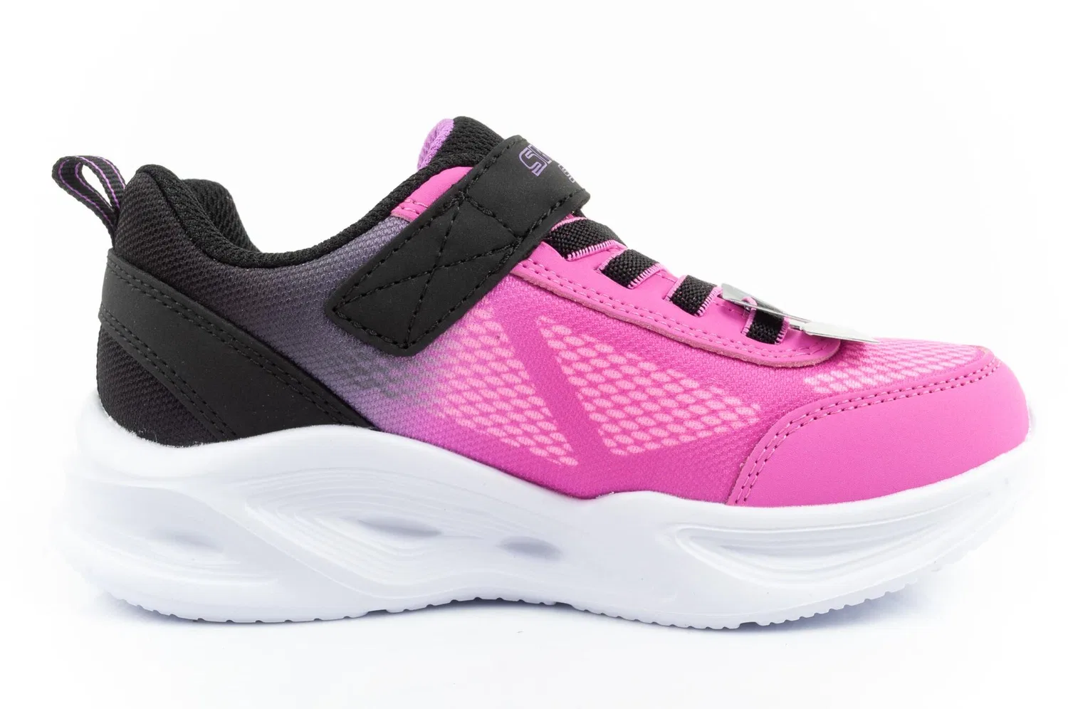 Детские спортивные кроссовки для девочек Skechers S Lights, Schwarz — фото 4