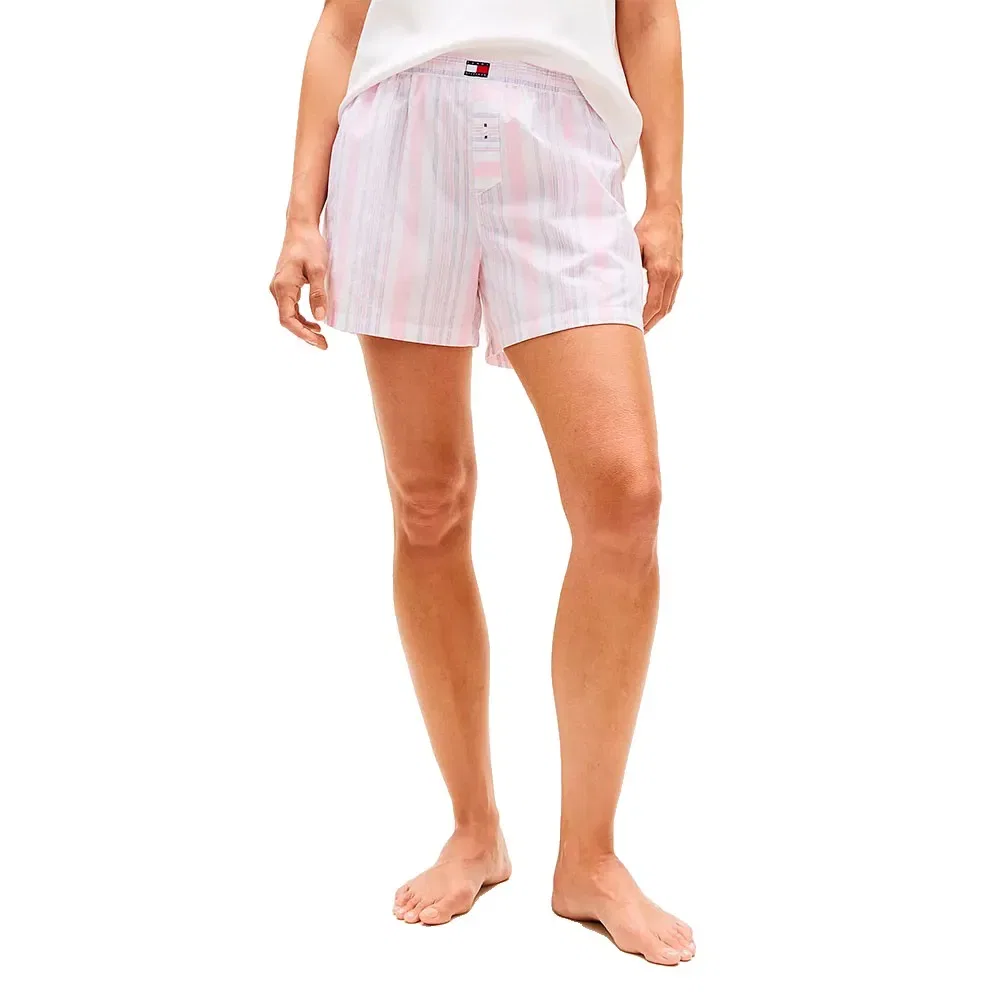 Женские шорты с полосатым принтом Poplin Stripe Tommy hilfiger, Pink
