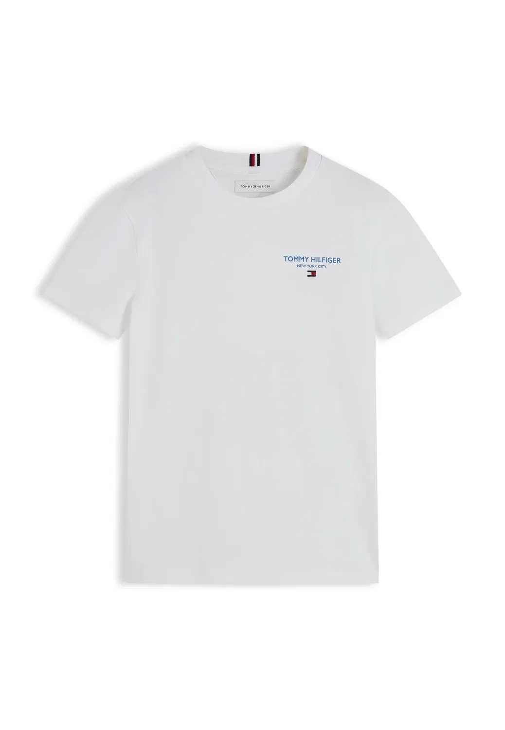 Базовая футболка с логотипом, унисекс - базовая футболка Tommy Hilfiger, White — фото 4