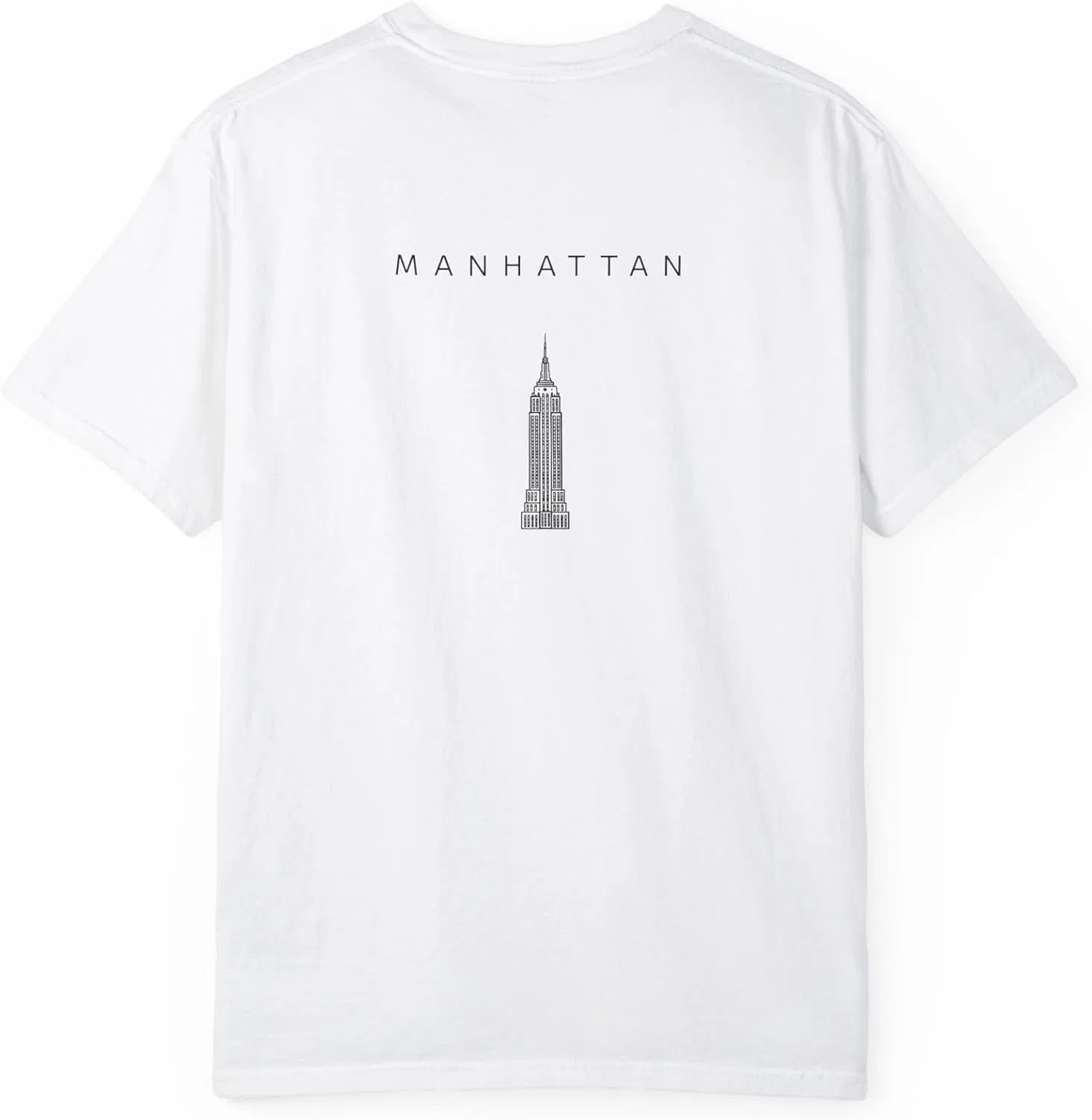 Футболка с принтом Empire State Building Comfort Colors 1717, White — фото 3