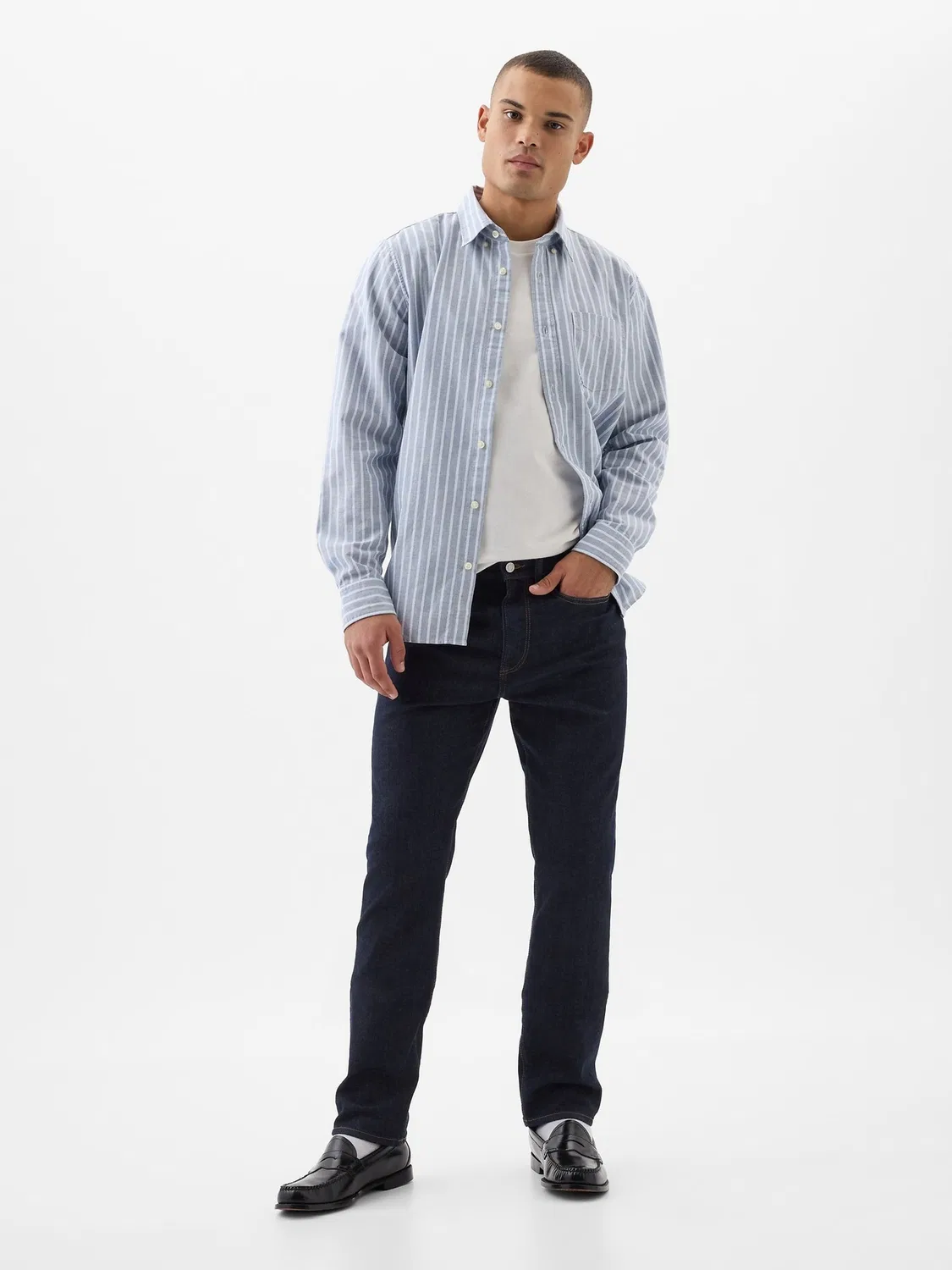 Джинсы Slim Fit, Comfort Stretch Gap, синие — фото 4