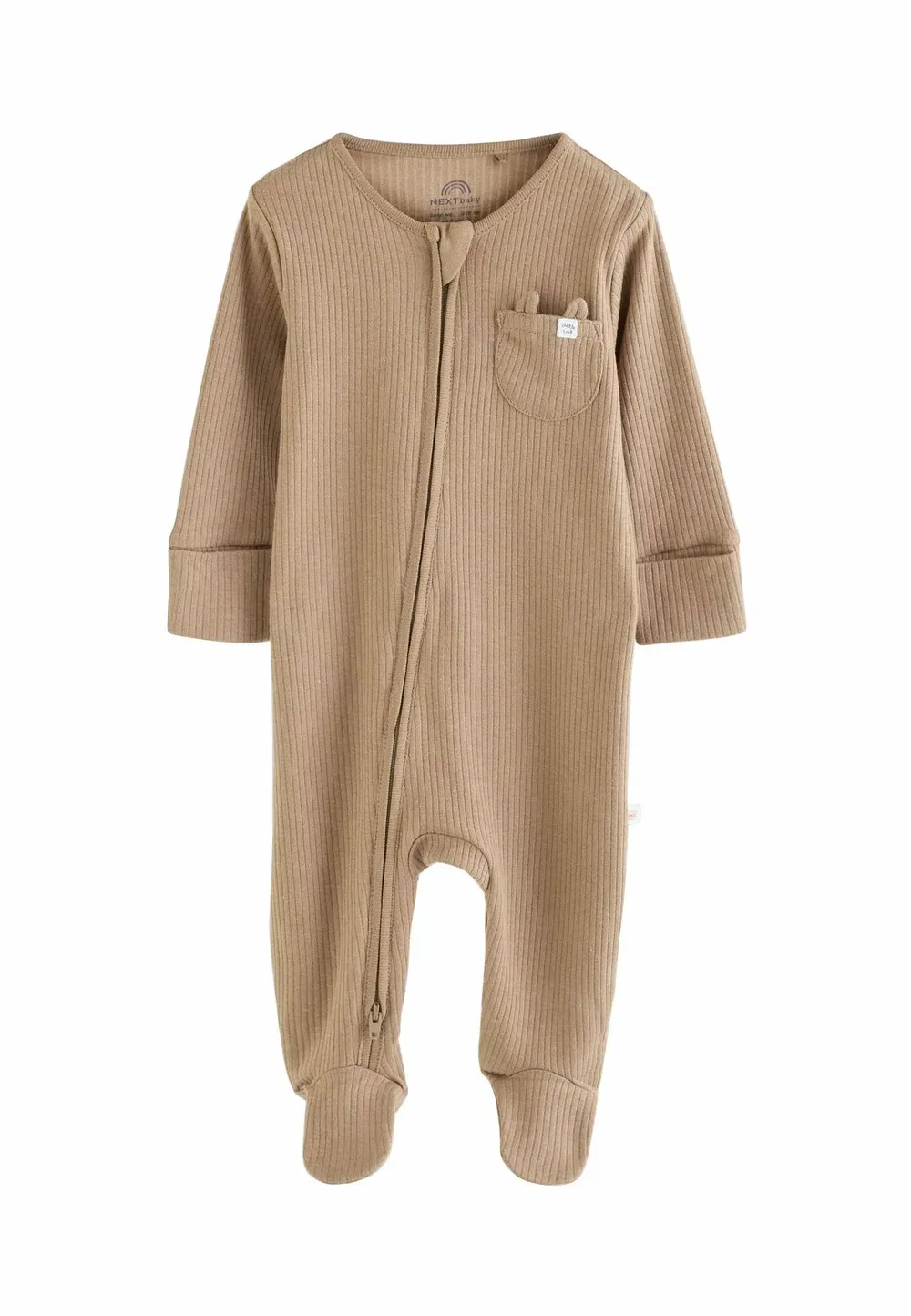 Комплект из 7 детских пижам с двусторонней молнией и стандартным кроем Next, Neutral Brown Bear — фото 3