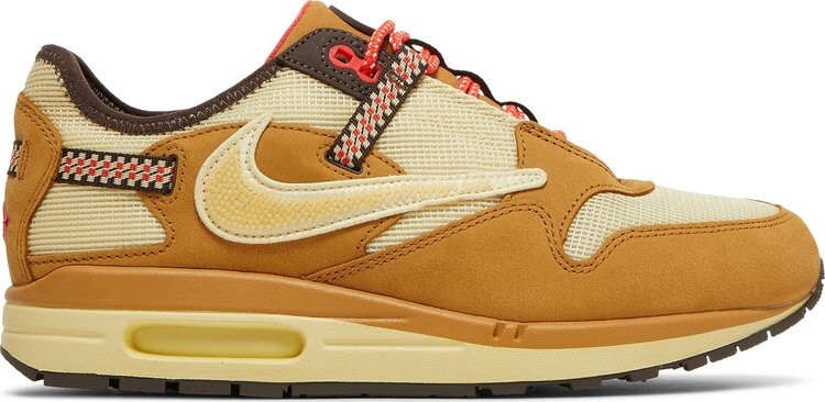 

Кроссовки Nike Travis Scott x Air Max 1 'Wheat', загар, Коричневый, Кроссовки Nike Travis Scott x Air Max 1 'Wheat', загар