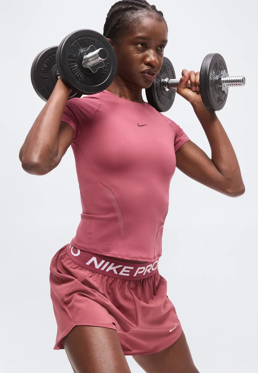 W nk df unvrsa ss top mesh - спортивная футболка Nike Performance, Pink Smoke/Mystic Dates — фото 4