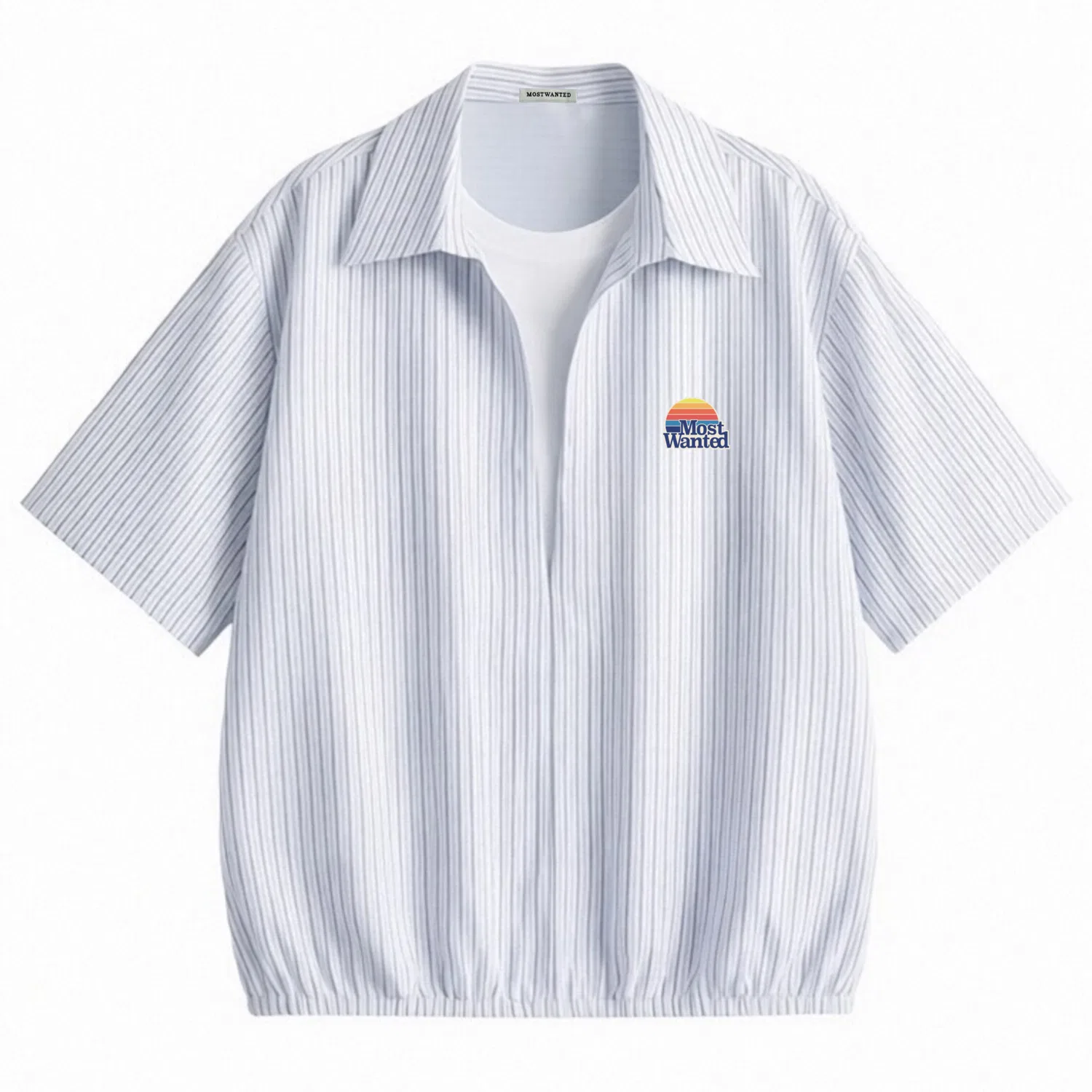 Футболка-поло детская с принтом Classic Rainbow MostwantedLab, Light Blue