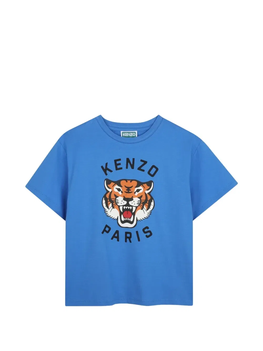 Футболка с принтом Tiger Kenzo Kids, синий