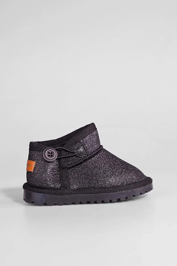 Детские ботинки для девочек на липучках Aurora glitter Panpan, Black