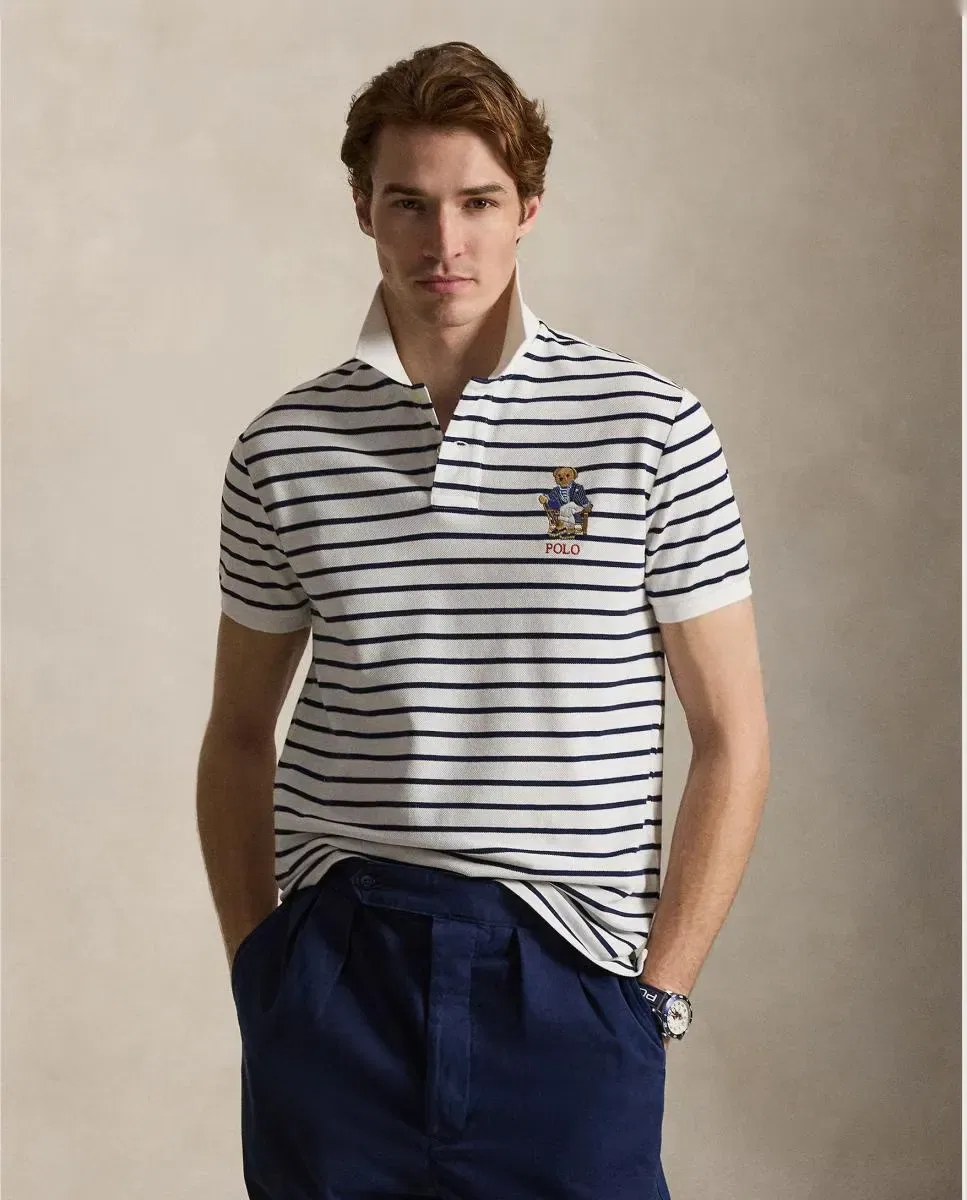 Мужское поло Regular Fit с принтом Polo Bear Polo Ralph Lauren, Azul Marino