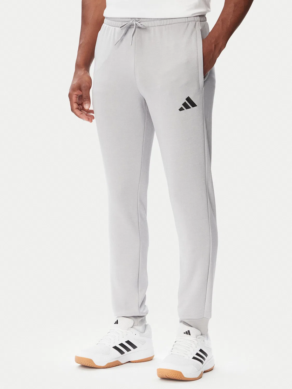 Мужской спортивный костюм стандартного кроя Big Logo Hooded Tracksuits Adidas, серый — фото 4