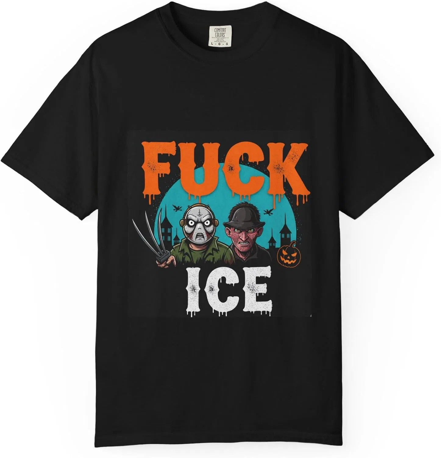 Футболка с принтом Halloween ICE Comfort Colors 1717, Black