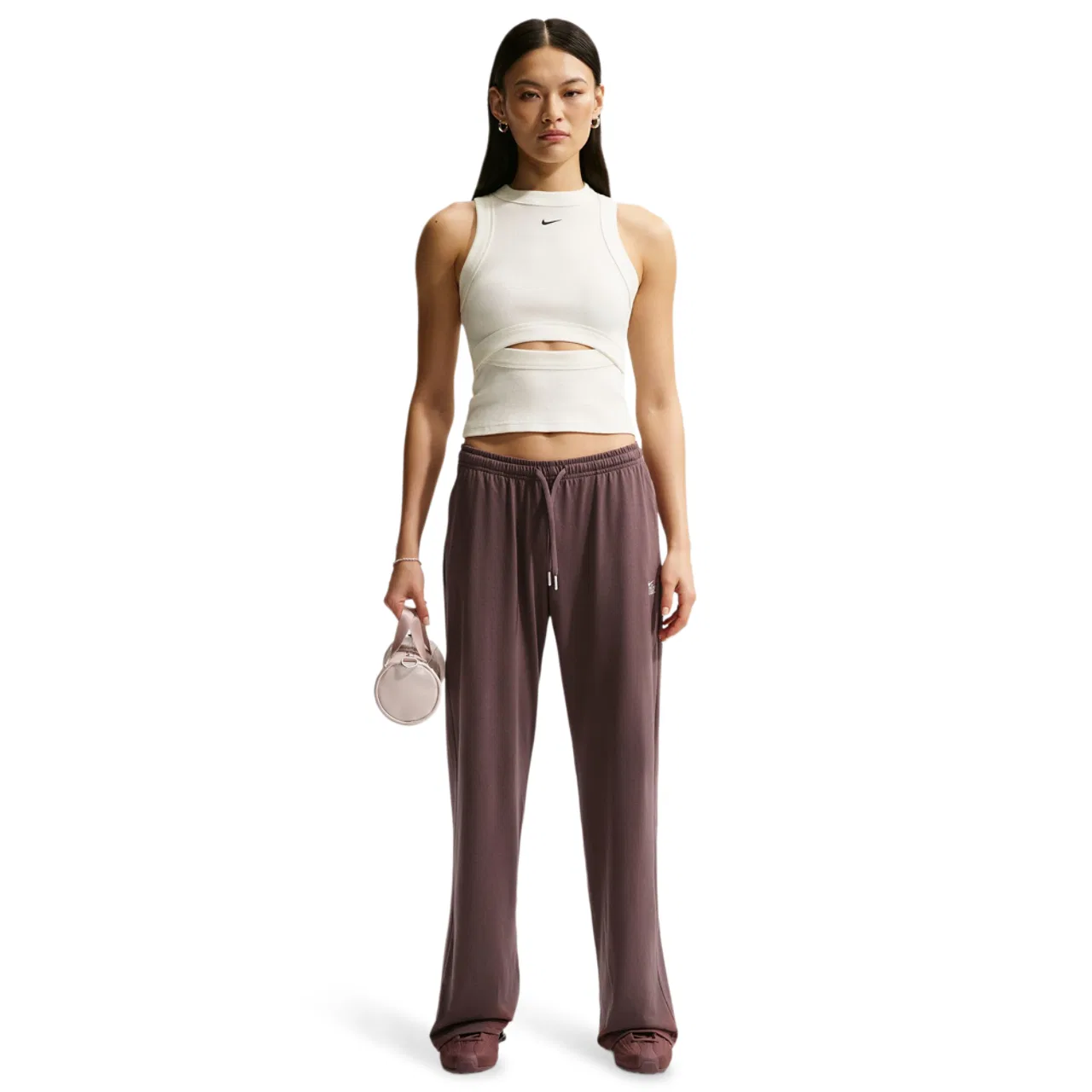 Топ женский Chill Knit Rib Nike, цвет Sail/Black