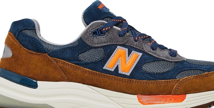 Кроссовки New Balance J.Crew x 992 Made in USA 'New York', синий — фото 3