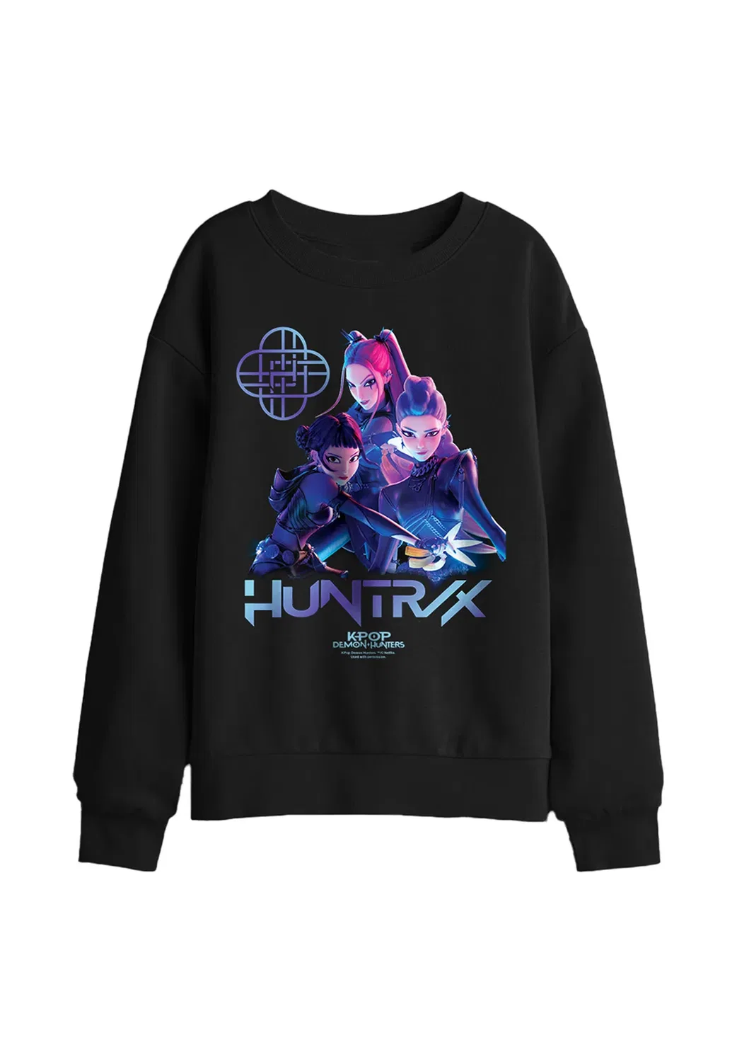 K-Pop охотники на демонов, группа охотников на демонов Huntrix, унисекс - толстовка Netflix, Black