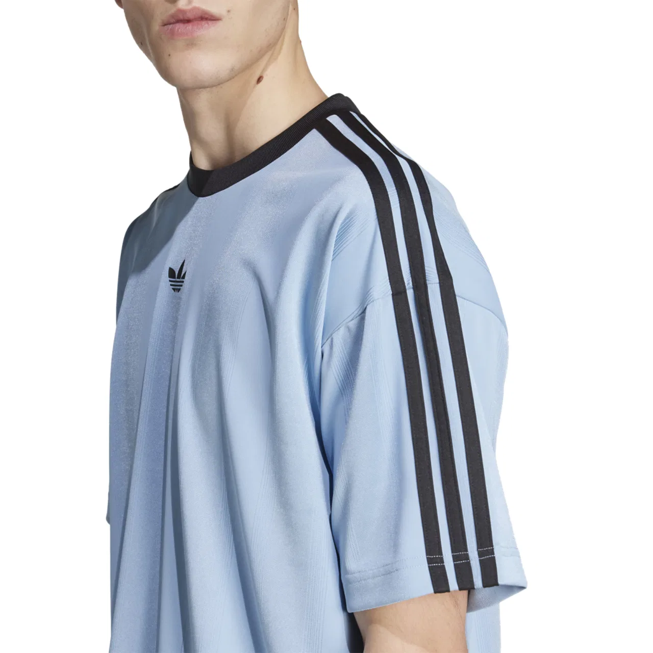 Мужская джерси Jacquard Adidas, цвет Black/Ash Blue — фото 4
