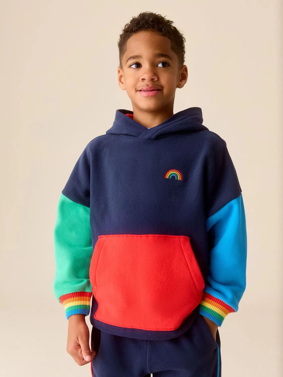 Спортивный костюм из футера, цветная блокировка Little Bird by Jools Oliver, Navy Colourblock — фото 3