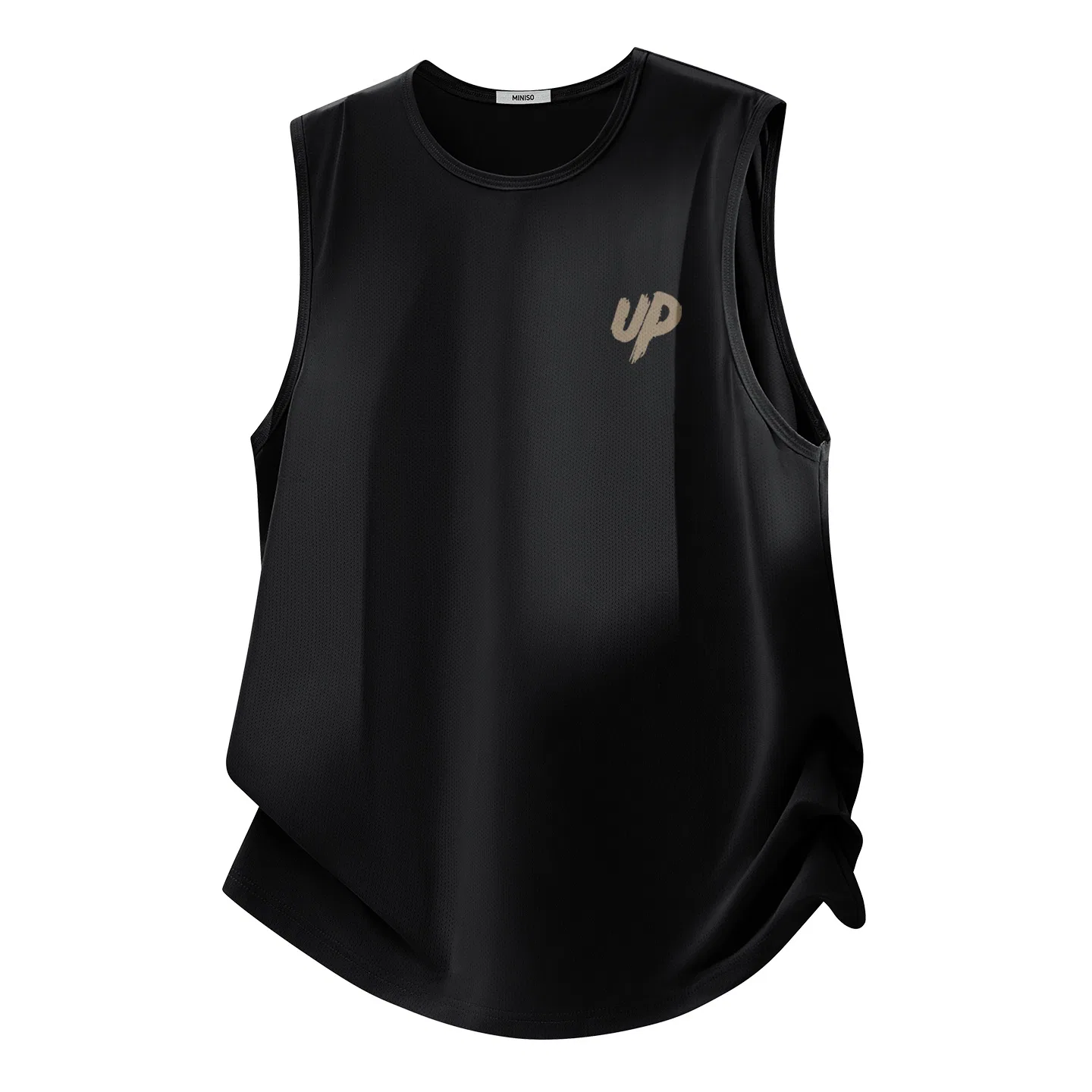 Детский топ-майка с круглым вырезом [Ice Silk Cooling]Black MINISO, Черный