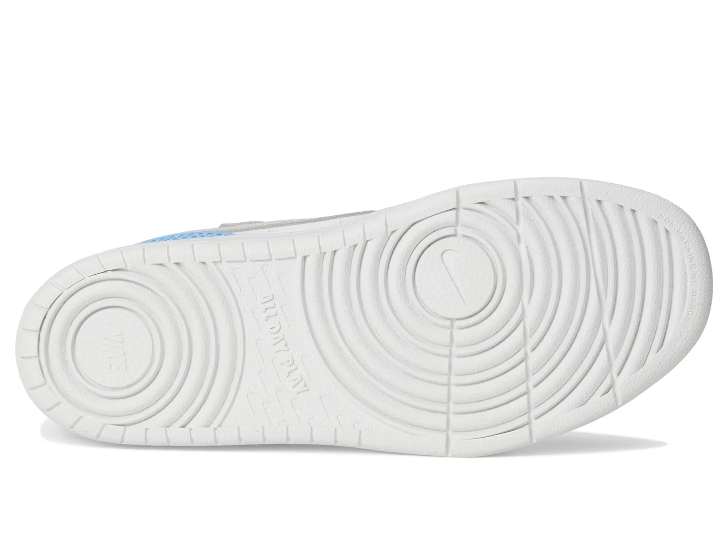 Детские кроссовки для мальчиков с замком Court Borough Low Recraft NIKE, Summit White Cobalt Pulse White Vast Grey — фото 4
