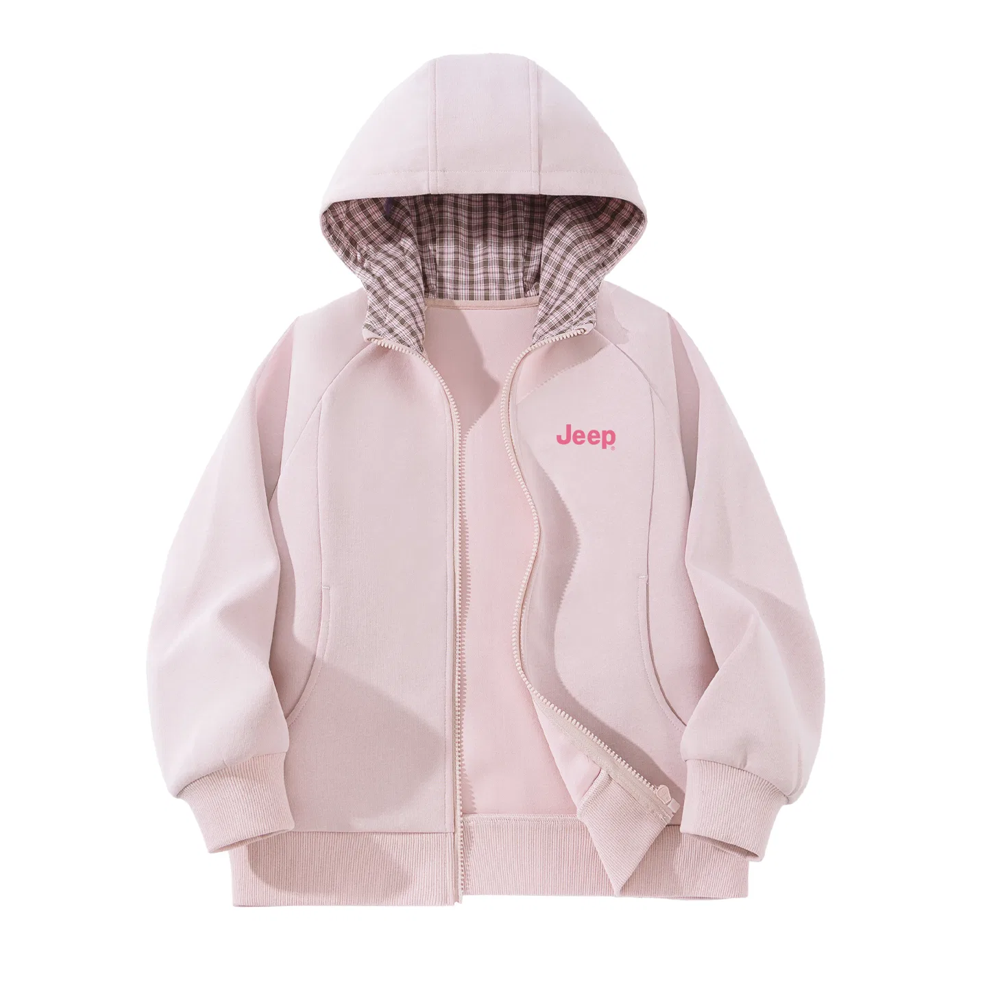 Детское худи с капюшоном, модель Grade School Tops Hooded Non Detachable Moderate, Jeep, Sugar Powder/E Powder Text Silicone K