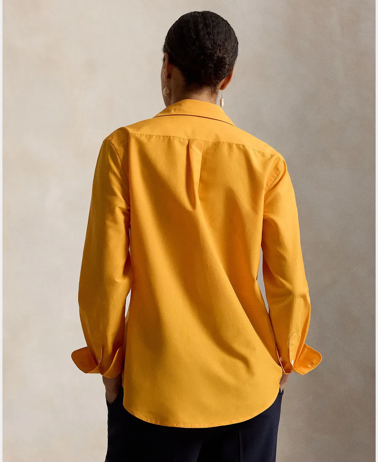Женская рубашка из смесовой ткани Polo Ralph Lauren, Orange — фото 2