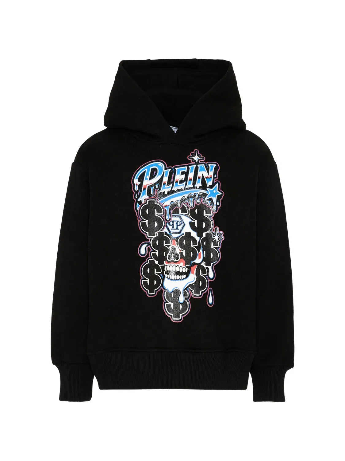 Philipp Plein Худи с принтом черепа, черный