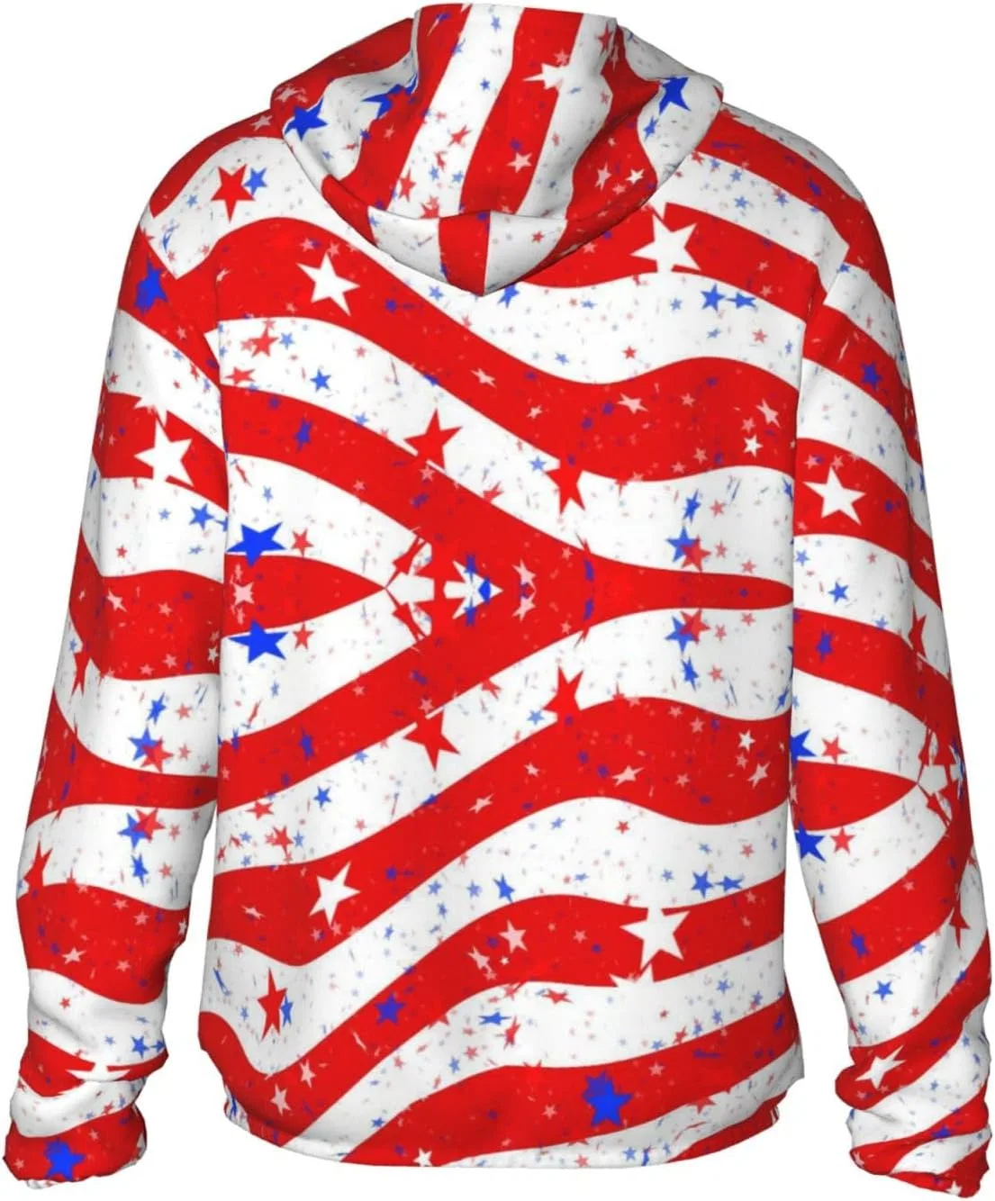 Унисекс солнцезащитная кофта с капюшоном Us Stars and Stripes, Black — фото 4