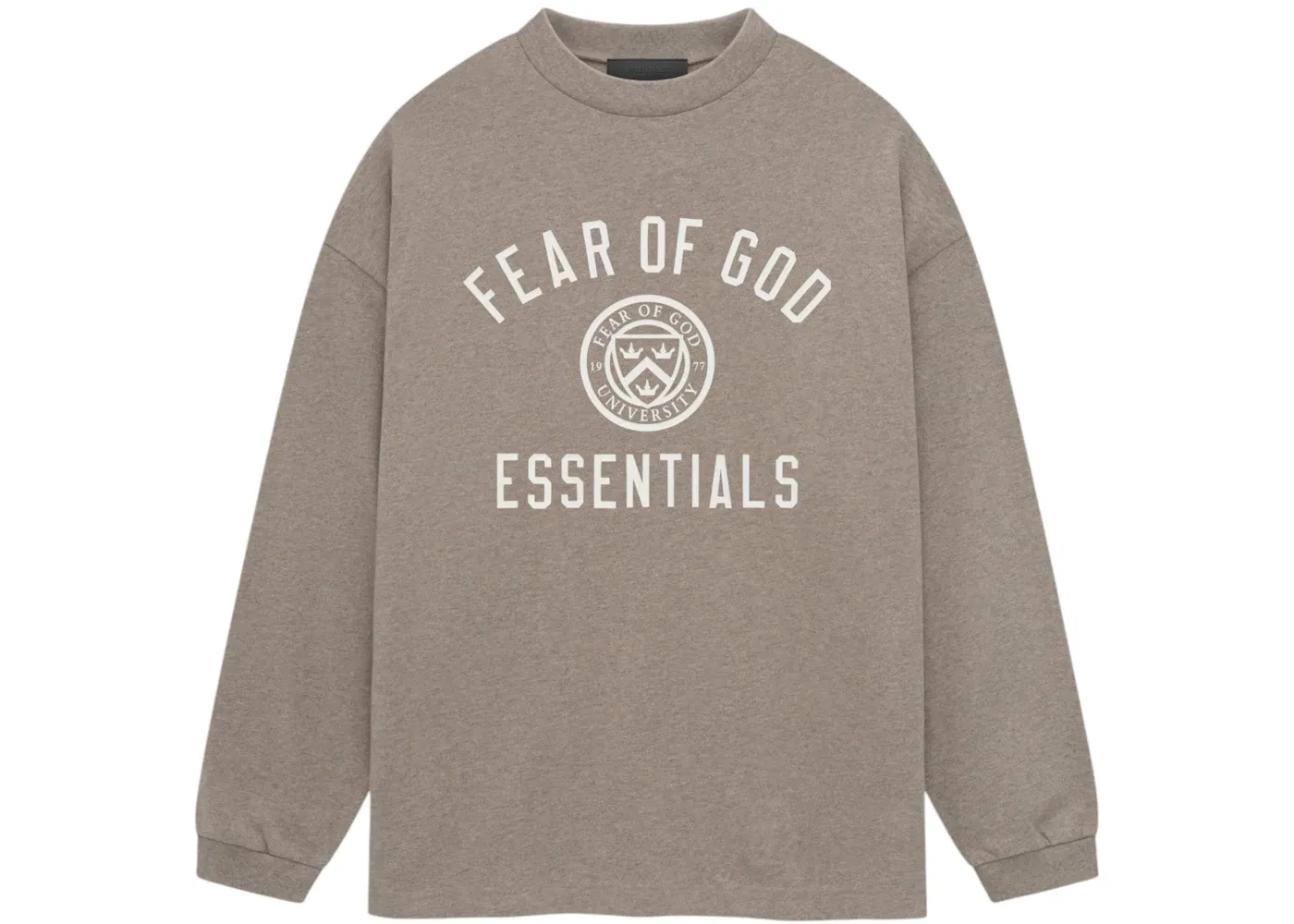 Мужская футболка с длинным рукавом Fear of God Essentials Tee, Heather Gray