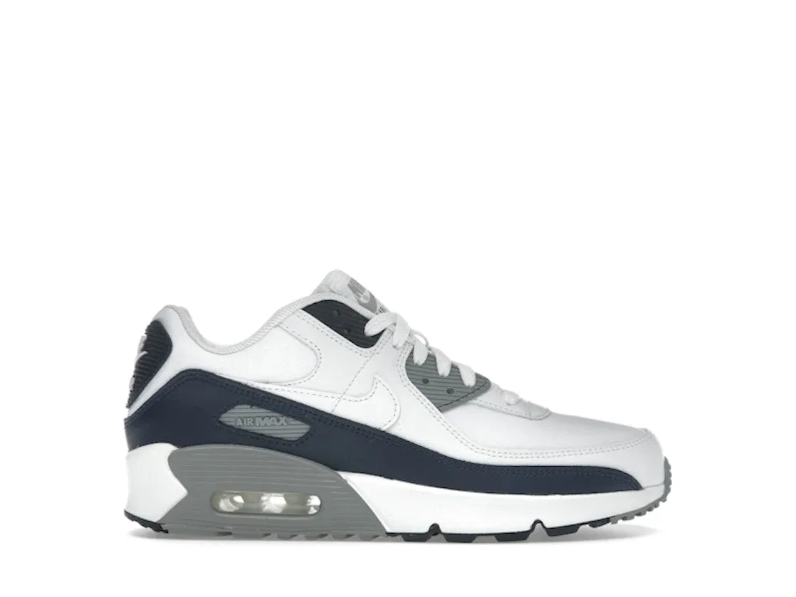 Детские кроссовки Lifestyle Nike Air Max 90, White/Light Smoke Grey-Particle Grey-Obsidian