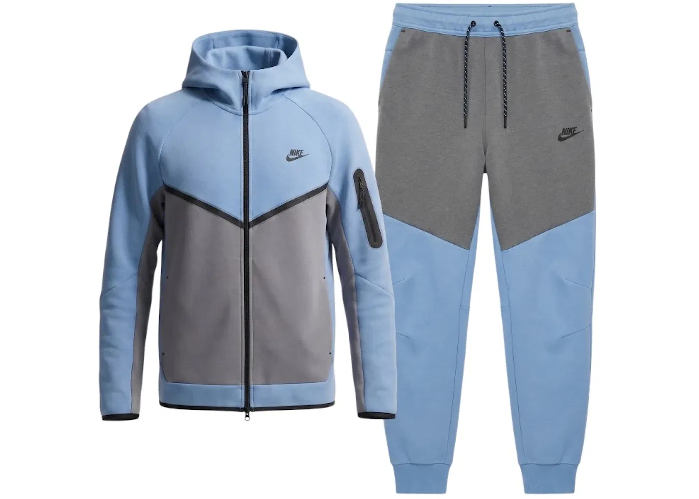 Мужской спортивный костюм с длинным рукавом Set (FW24) Nike, Work Blue/Cool Grey/Black
