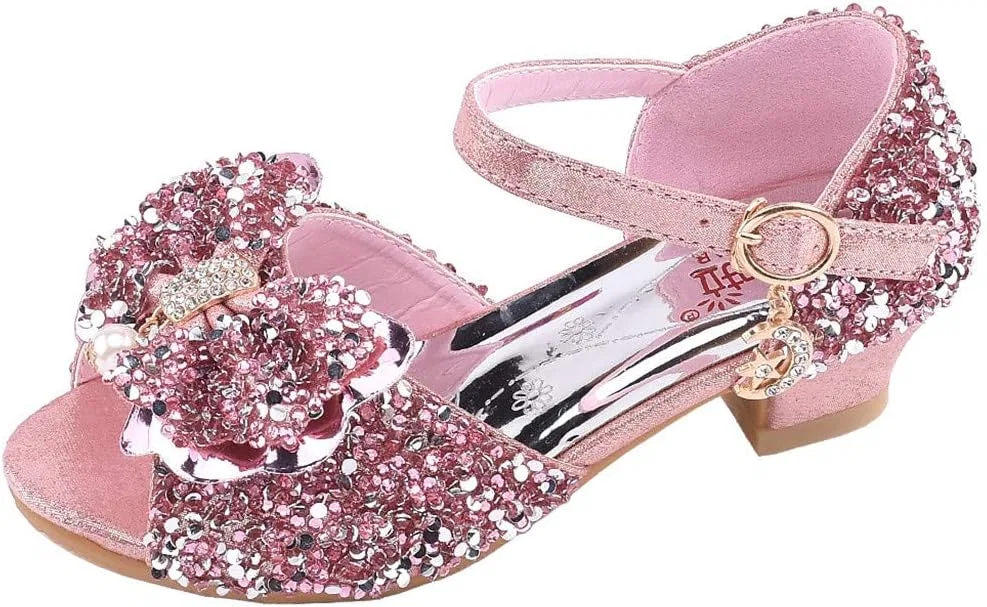 Детские кроссовки для девочек с принтом Pearl Butterfly-Knot Bling Ikevan, Pink