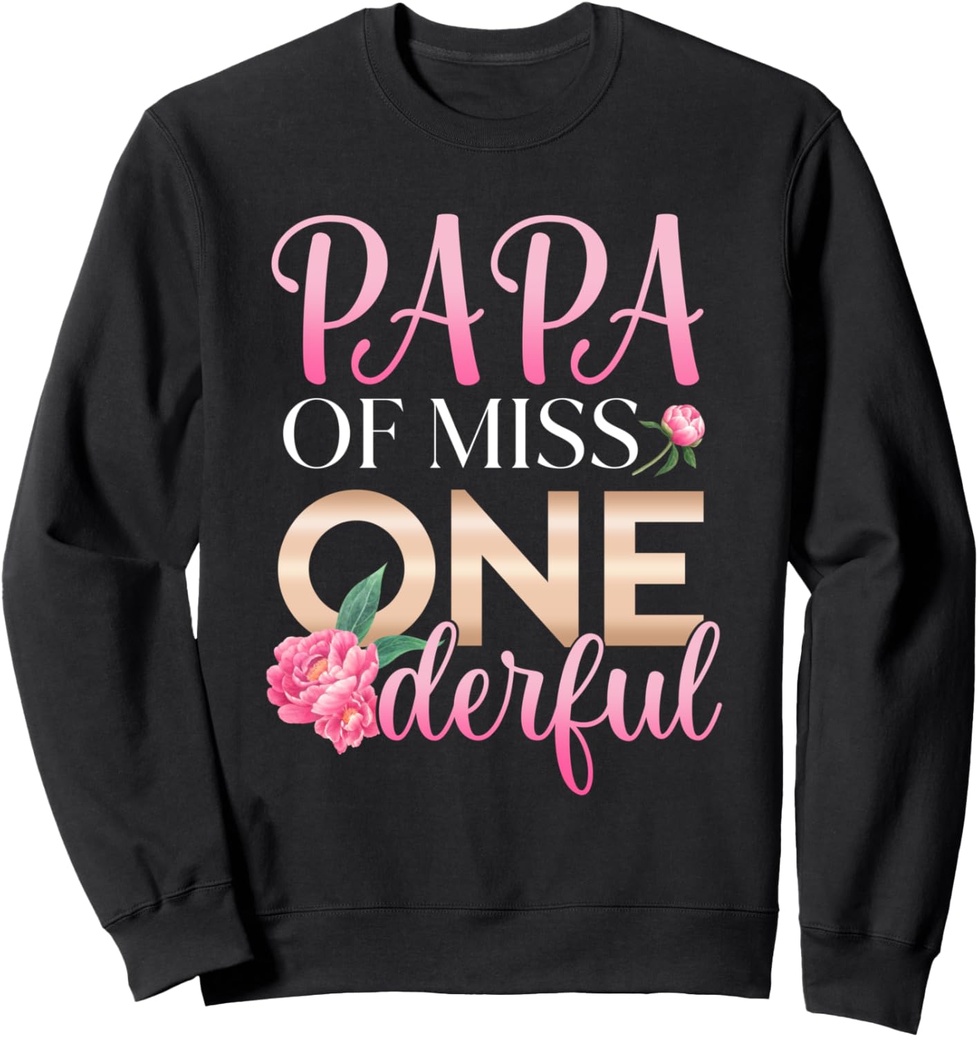 

Папа замечательной девочки в одинаковых семейных толстовках на первый день рождения Miss Onederful Girls First Birthday Family Gifts, черный