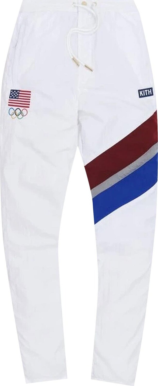 

Брюки Kith USA Olympics Track Pant 'White', белый