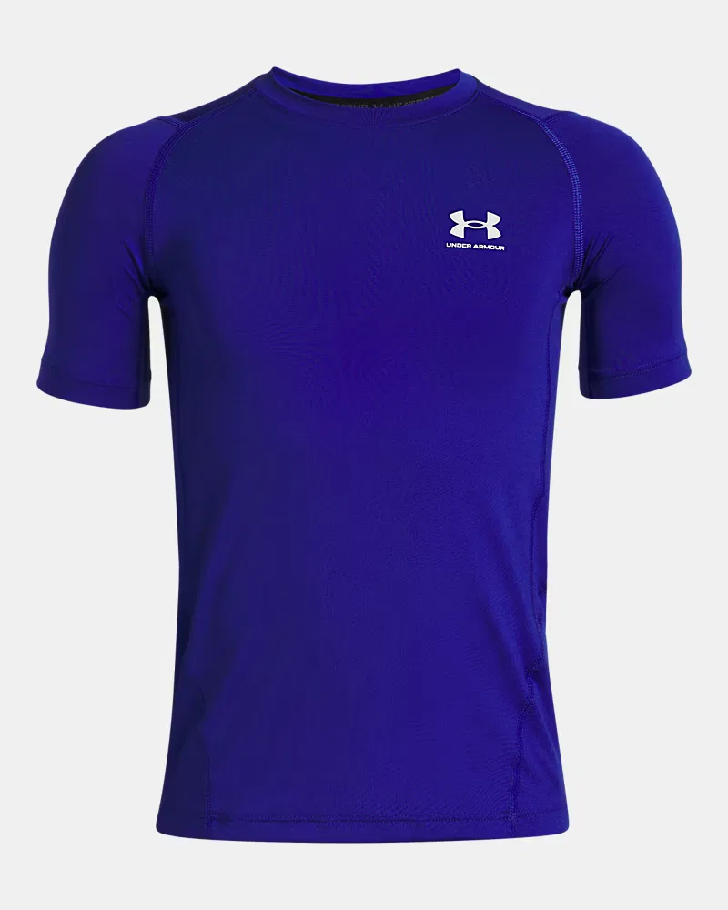 Футболка с коротким рукавом быстросохнущая HeatGear Armour UnderArmour, Royal/White — фото 4