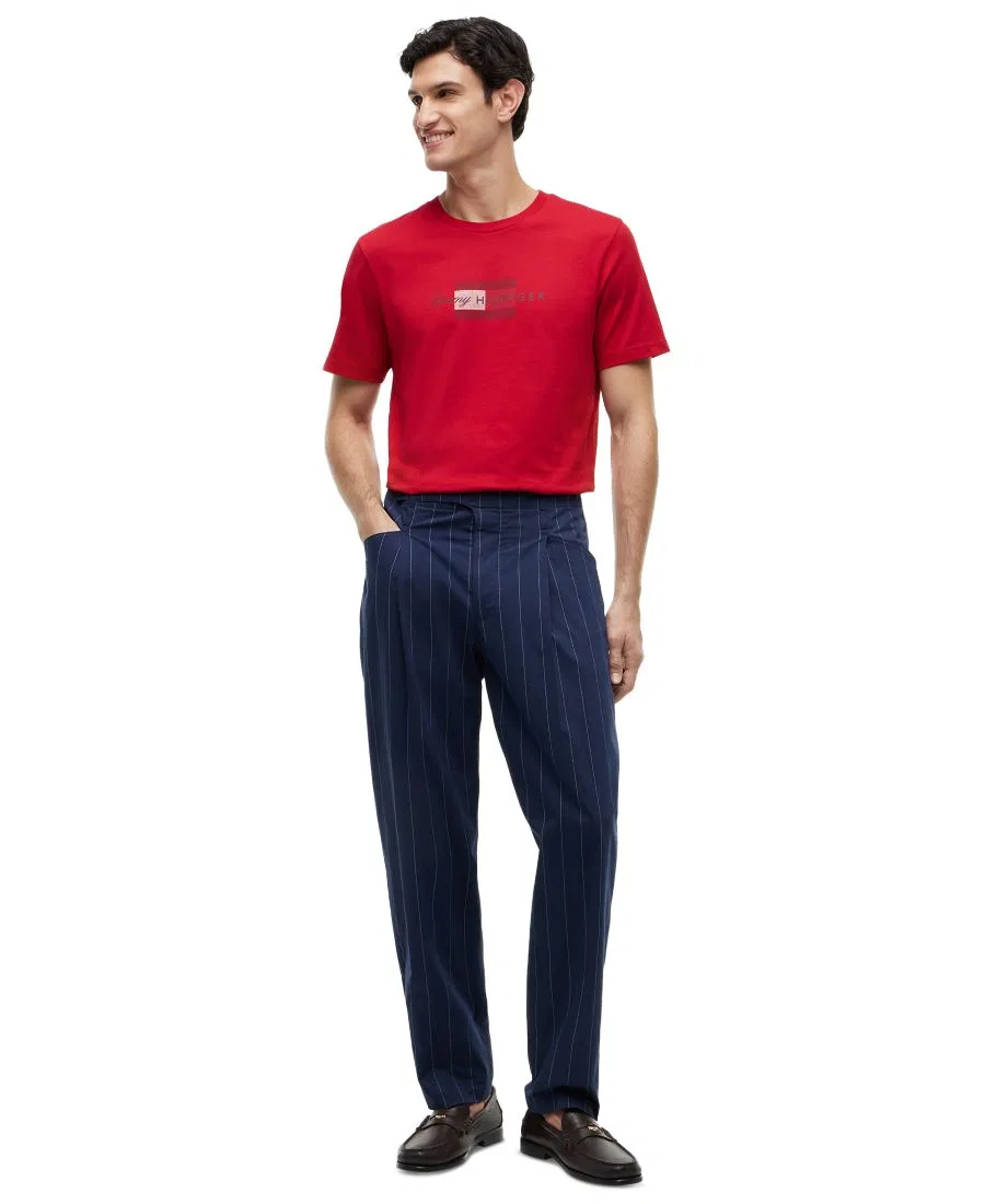 Футболка мужская свободного кроя Script Flag Tommy Hilfiger, Medium Red — фото 2