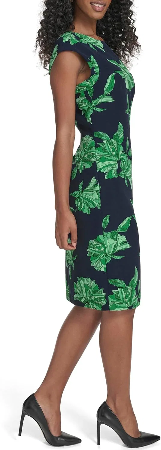 Женское платье-футляр с принтом Tommy Hilfiger, Sky Captain/Abundant Green — фото 2