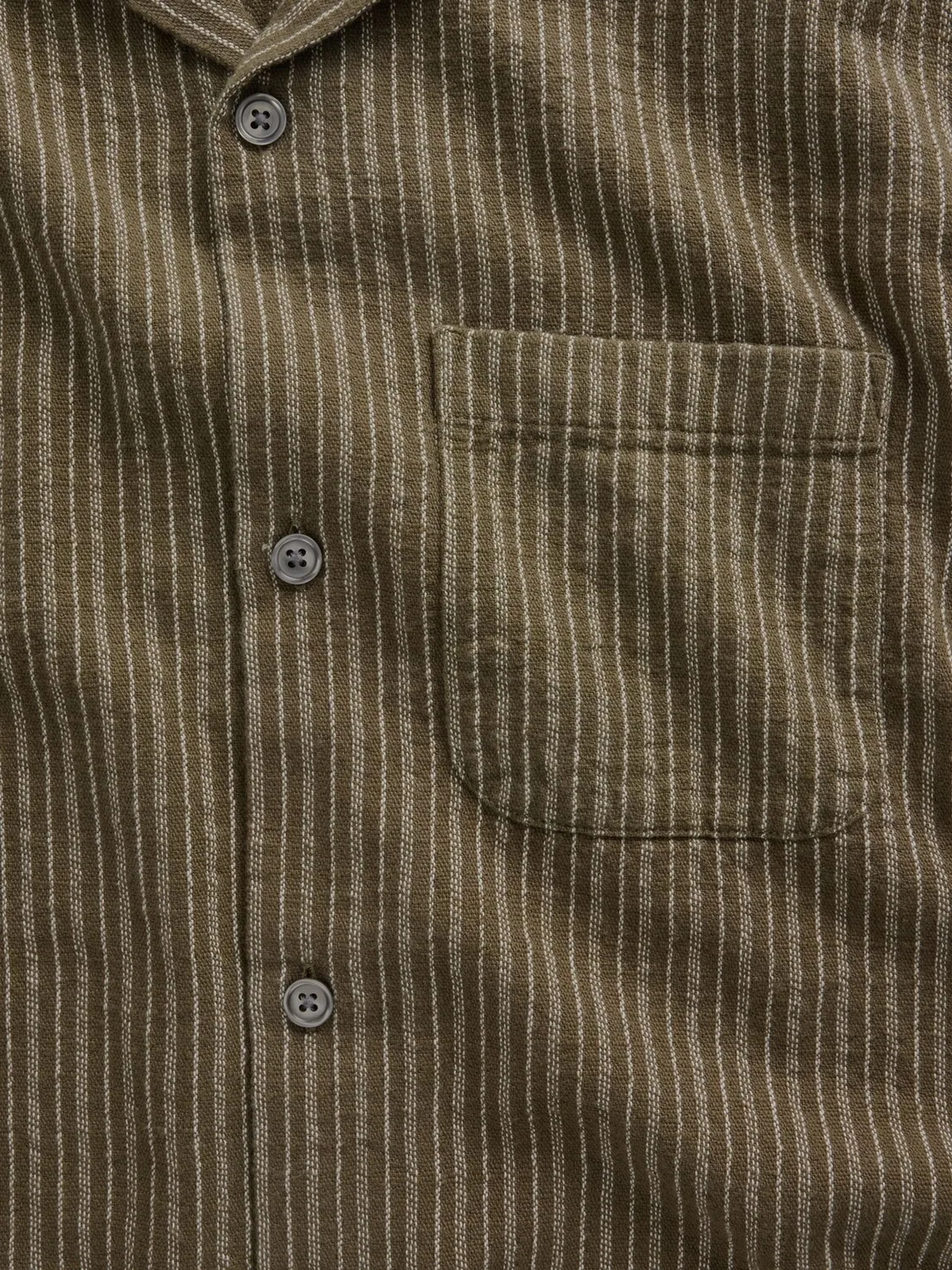 Рубашка из хлопка с полосками, Relaxed Fit Gap, зеленый — фото 4