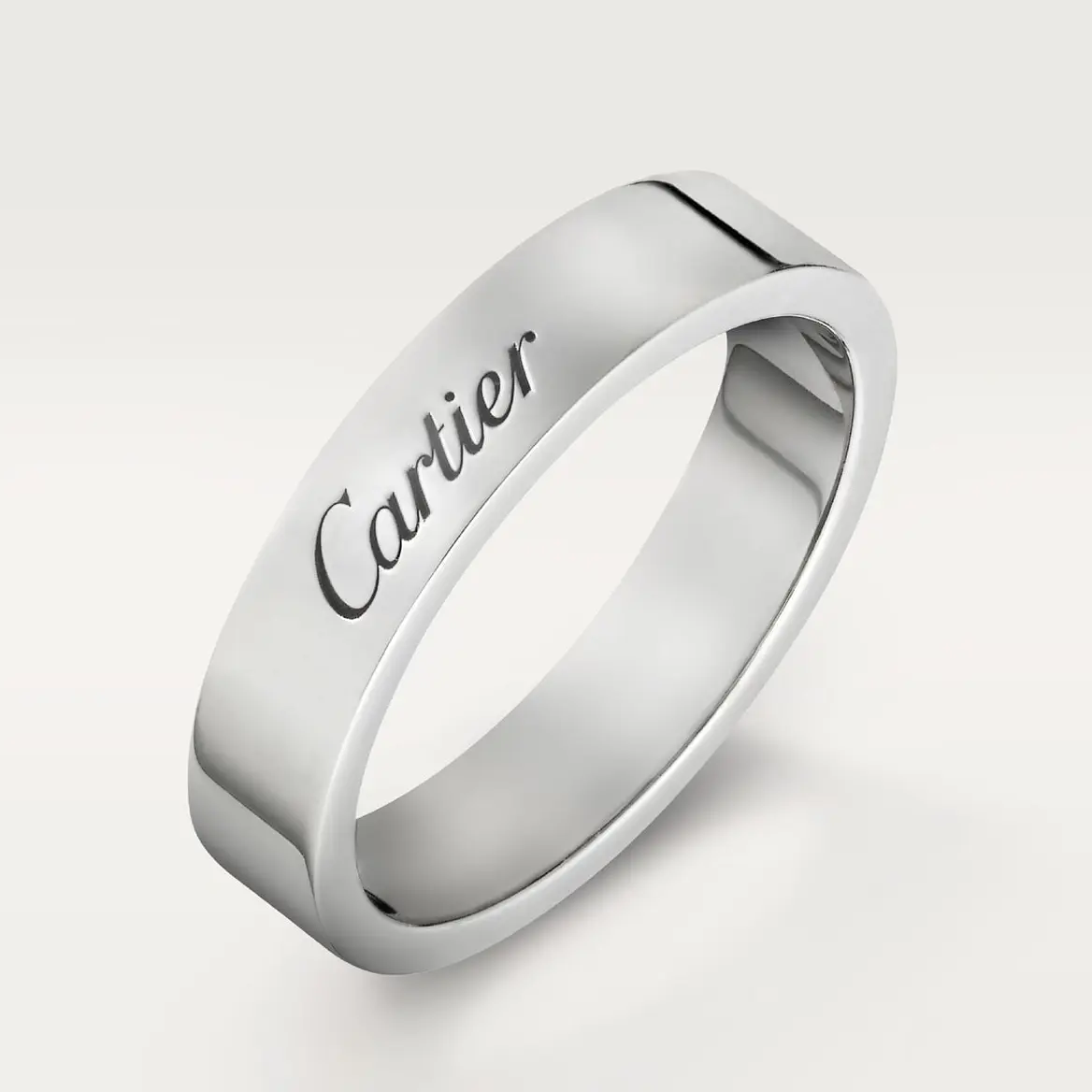 

Кольцо Cartier C de Cartier Wedding, 4 мм, платина