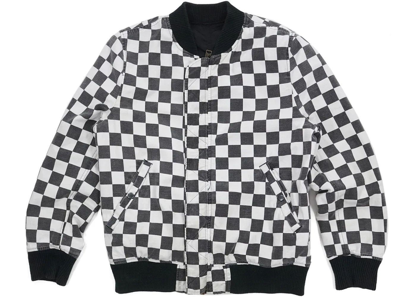 Мужская куртка-бомбер с принтом Supreme Reversible Checkered Ma-1 Bomber, Black