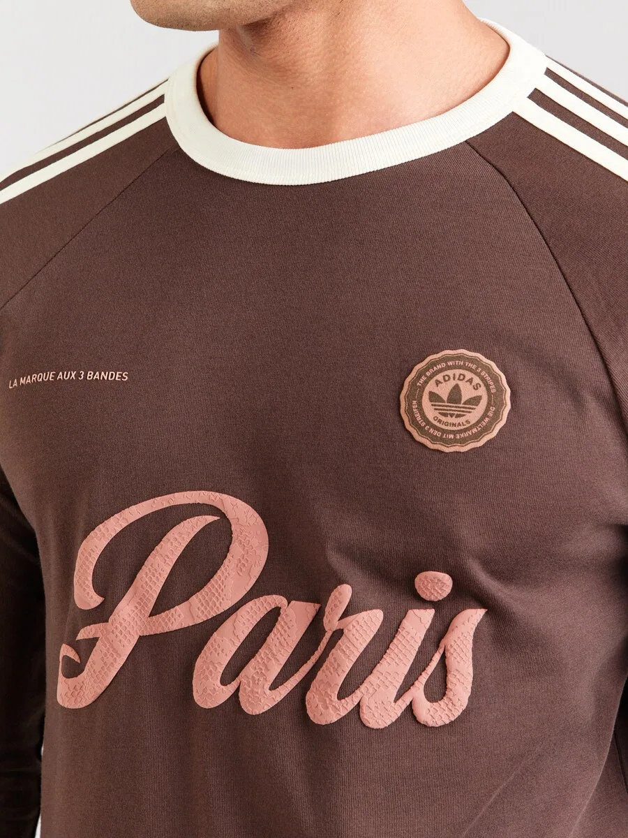Футболка ADIDAS ORIGINALS 'PARIS' коричневого цвета — фото 3