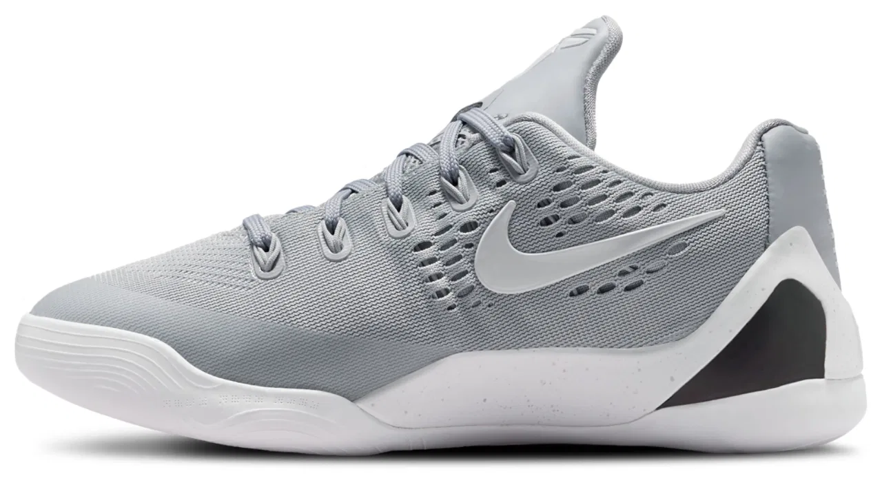 Детские баскетбольные кроссовки Kobe IX EM Nike, цвет Wolf Grey/White — фото 2