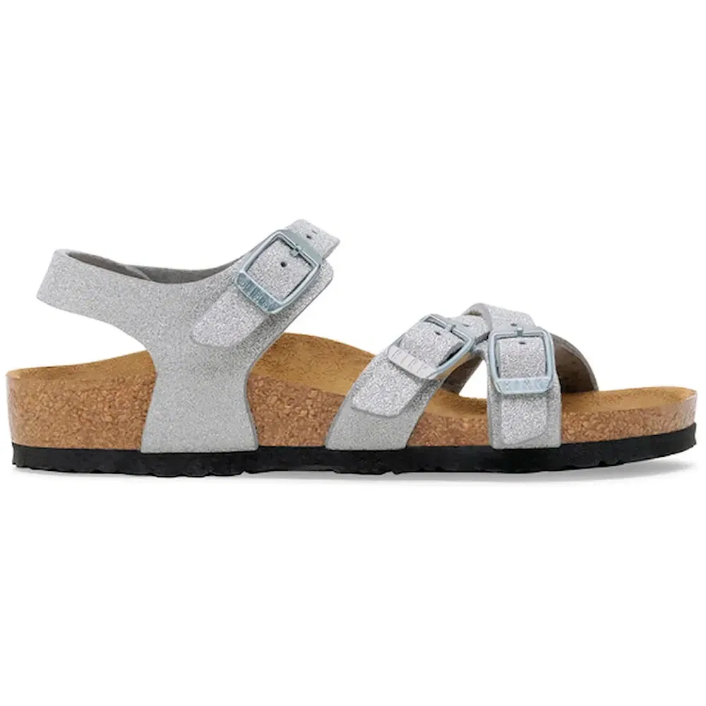 Детские сандалии для девочек с блестящим эффектом Kumba Birkenstock, Silver