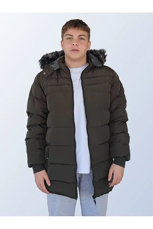 Детское зимнее пальто для девочек с капюшоном Besa, Khaki