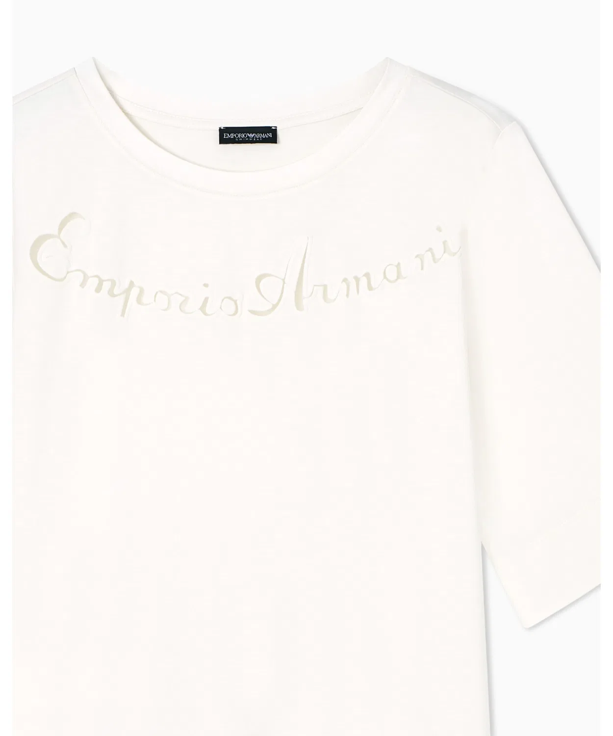 Женская футболка оверсайз с логотипом Emporio Armani, Белый — фото 3