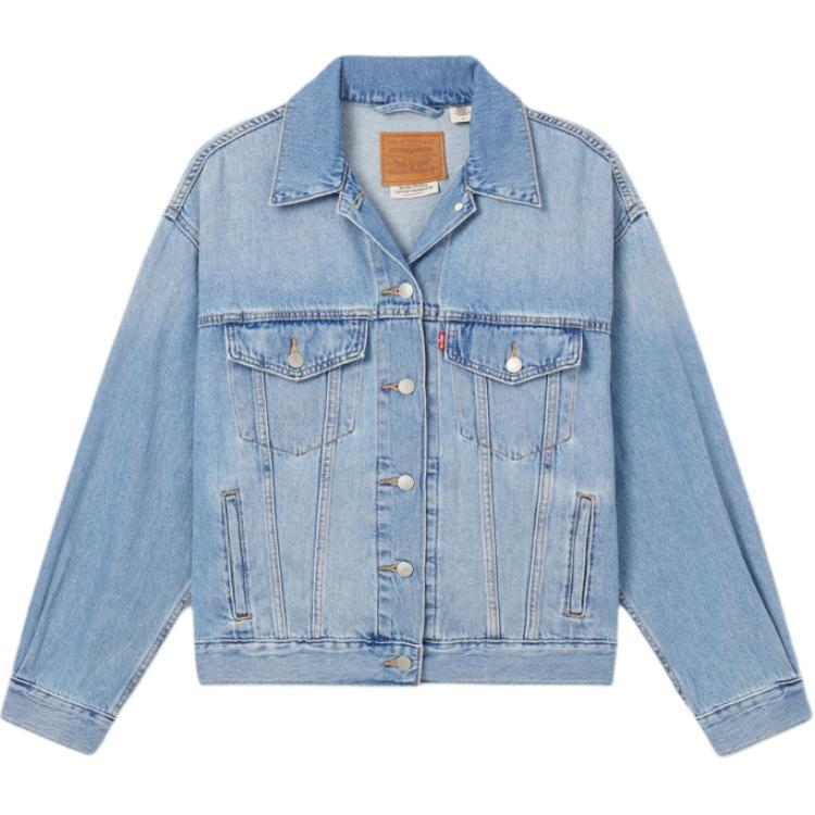 

Levis Джинсовая куртка женская волнистая синяя, Ripple Blue