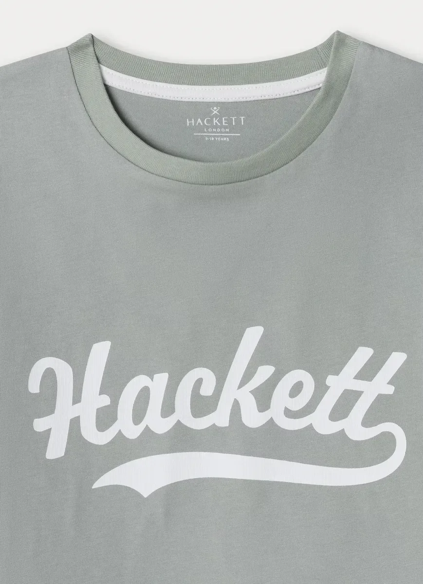 Детская футболка с логотипом Hackett, светло-зеленый — фото 3