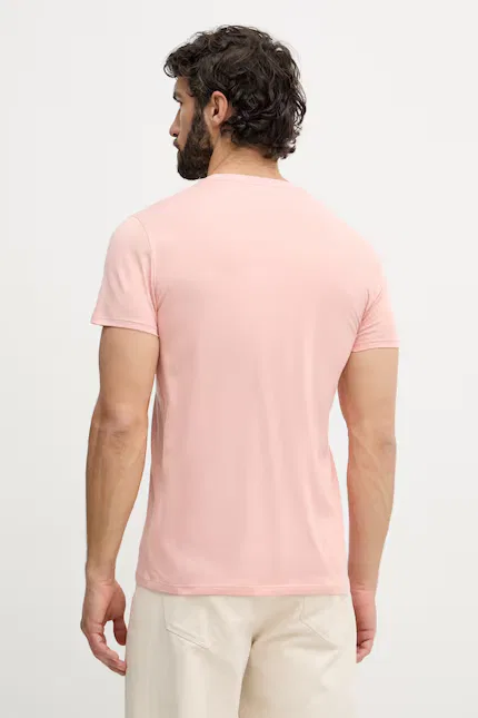 Футболка хлопковая Lacoste, розовый — фото 3