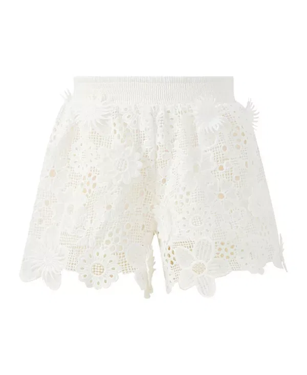 Детские шорты для девочек с вышивкой Lucinda Embroidered Marlo Kids, Ivory