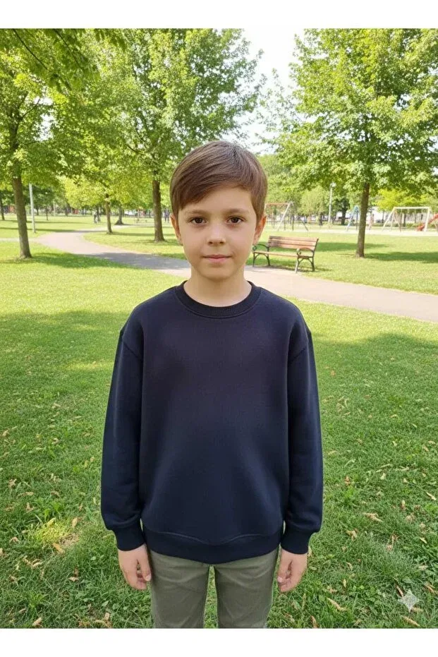 Детские свитшот для мальчиков на флисе Cosba Kids Wear, Navy Blue