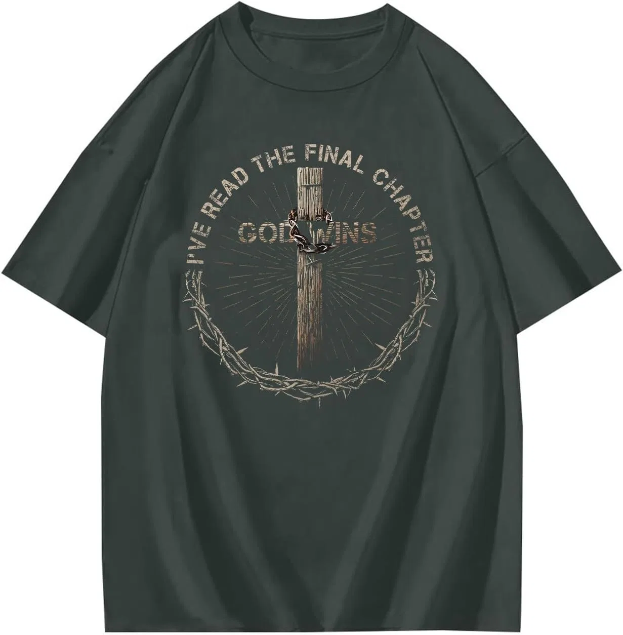 Мужская футболка с крестом Summer Short Sleeve, Dark Gray — фото 4